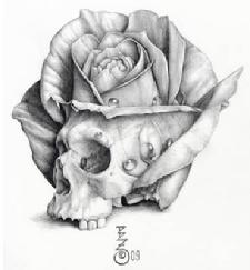 "Skull Rose" by Bret Zarro 2009
